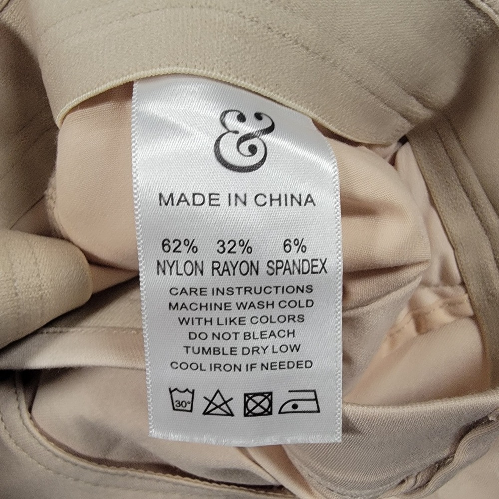 Collars & Co Velocity Performance Pants Mens 32x32 Beige Slim Nylon Blend Golf - Picture 4 of 13